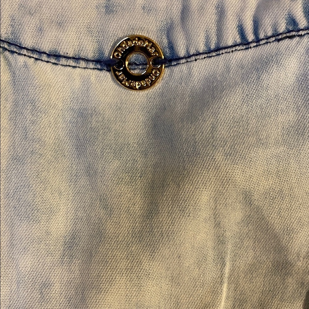 OndadeMar Denim jumpsuit with Colorful Trim size S - Picture 6 of 6